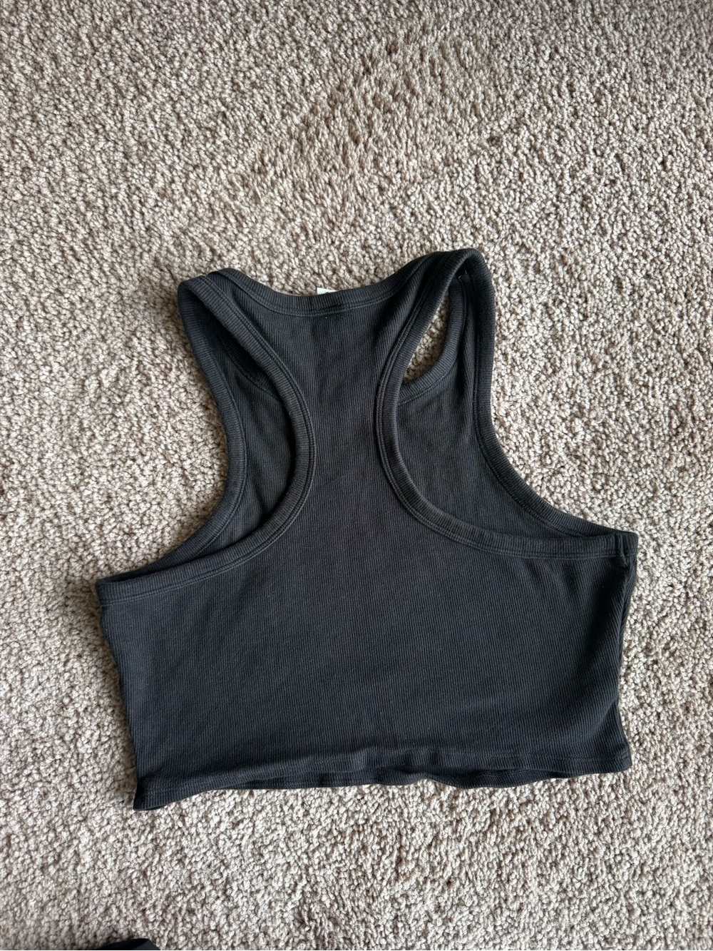 Alo Black Ribbed Racerback Crop Tank - Picture 10 of 12